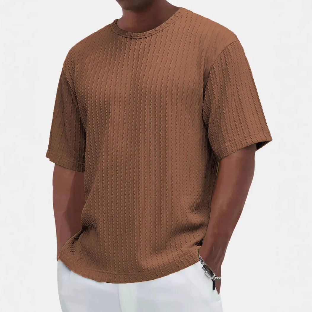 T-shirt da uomo girocollo a maniche corte casual nuova moda