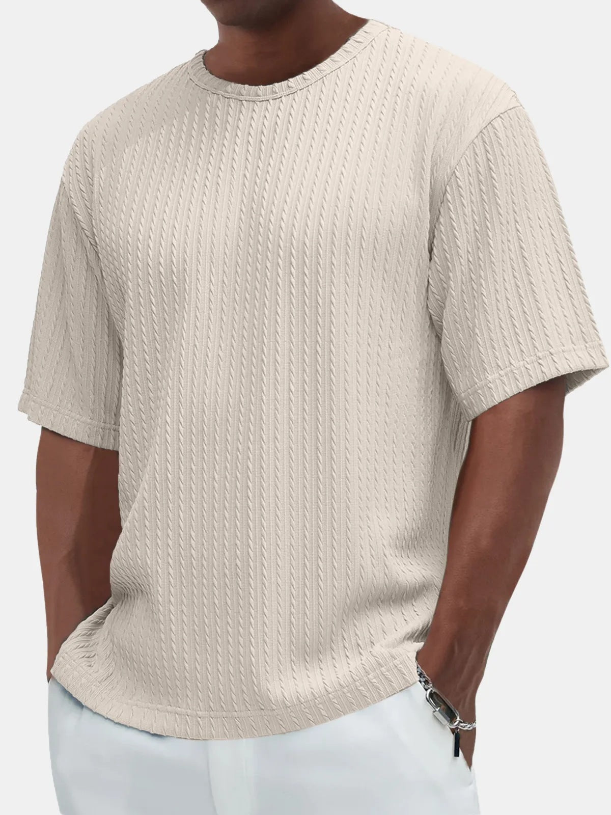T-shirt da uomo girocollo a maniche corte casual nuova moda