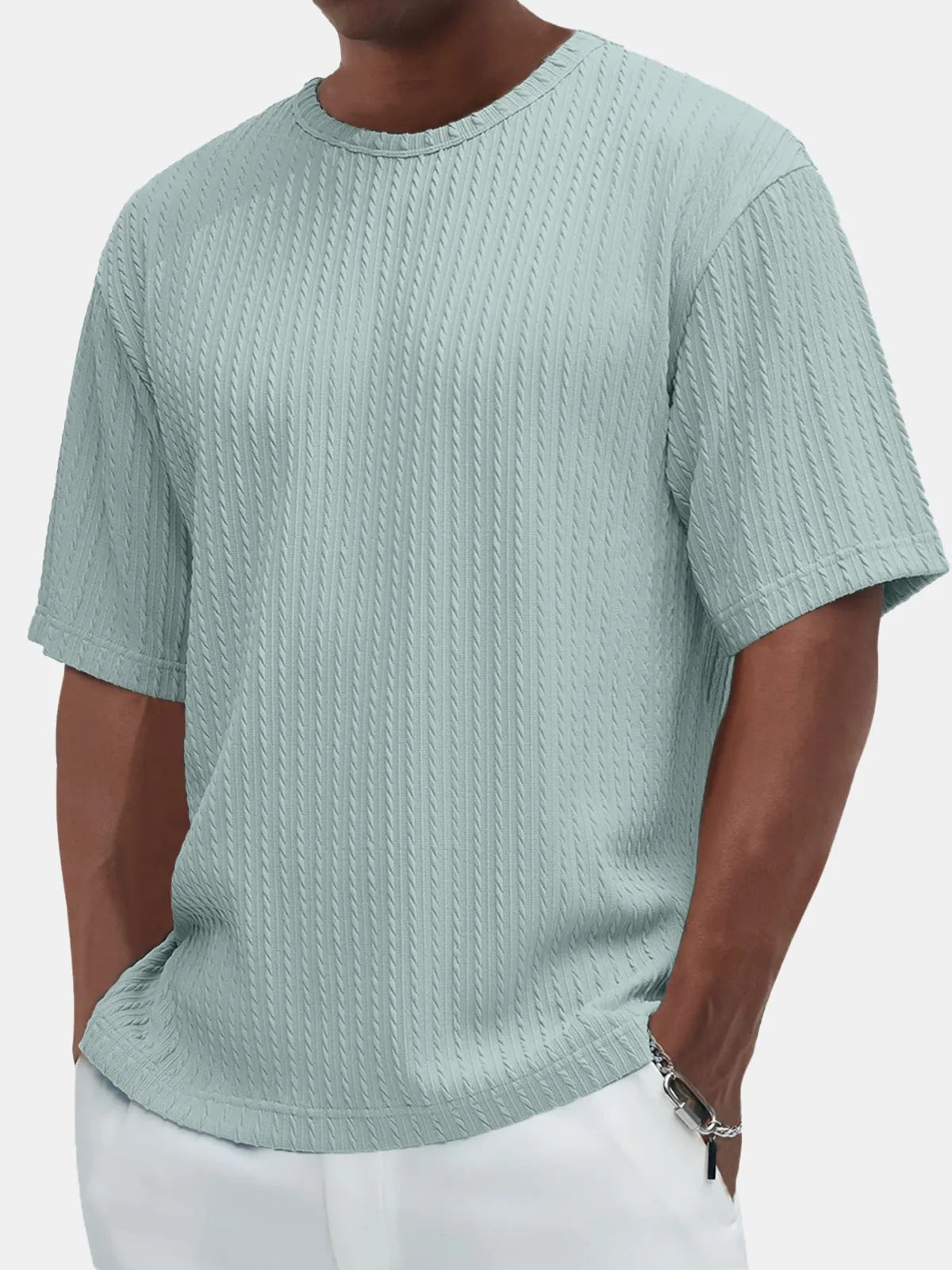 T-shirt da uomo girocollo a maniche corte casual nuova moda