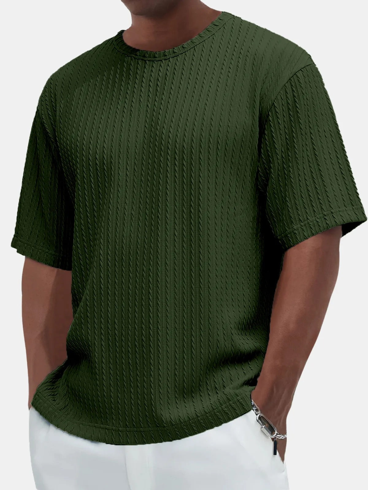 T-shirt da uomo girocollo a maniche corte casual nuova moda