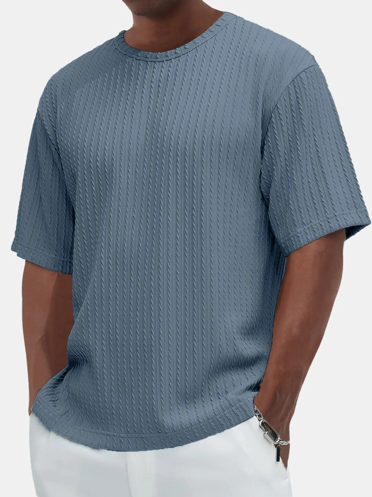 T-shirt da uomo girocollo a maniche corte casual nuova moda