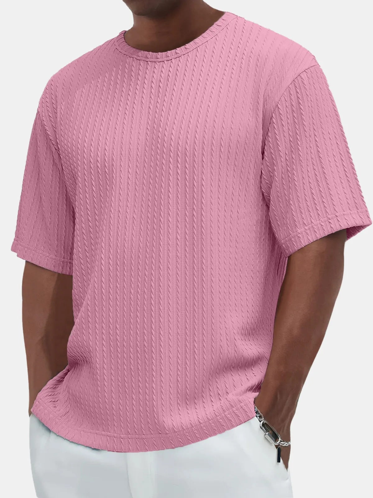T-shirt da uomo girocollo a maniche corte casual nuova moda