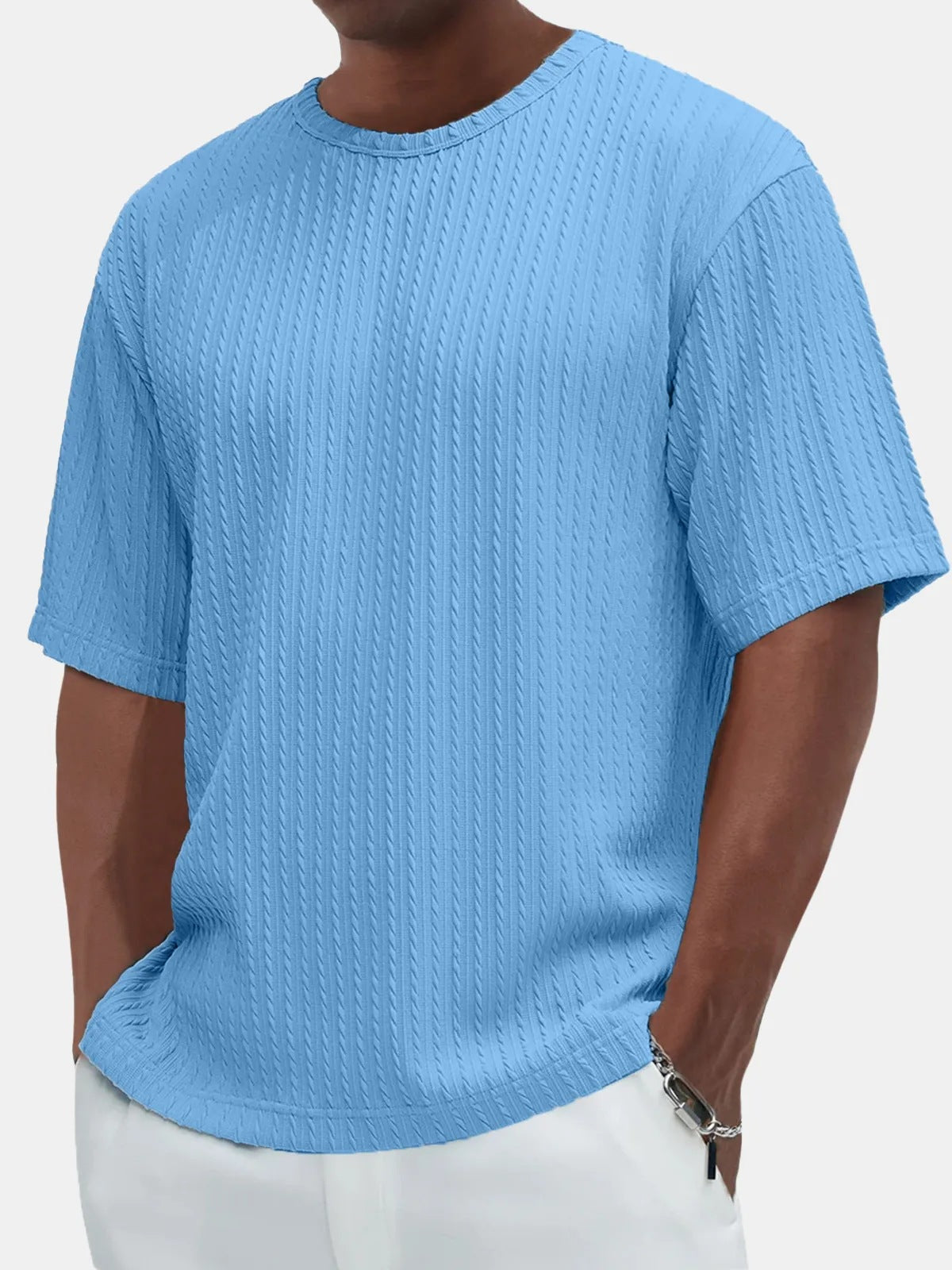 T-shirt da uomo girocollo a maniche corte casual nuova moda