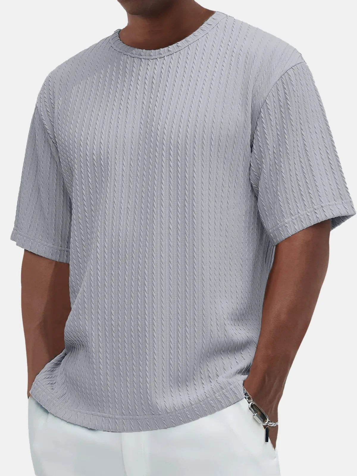 T-shirt da uomo girocollo a maniche corte casual nuova moda
