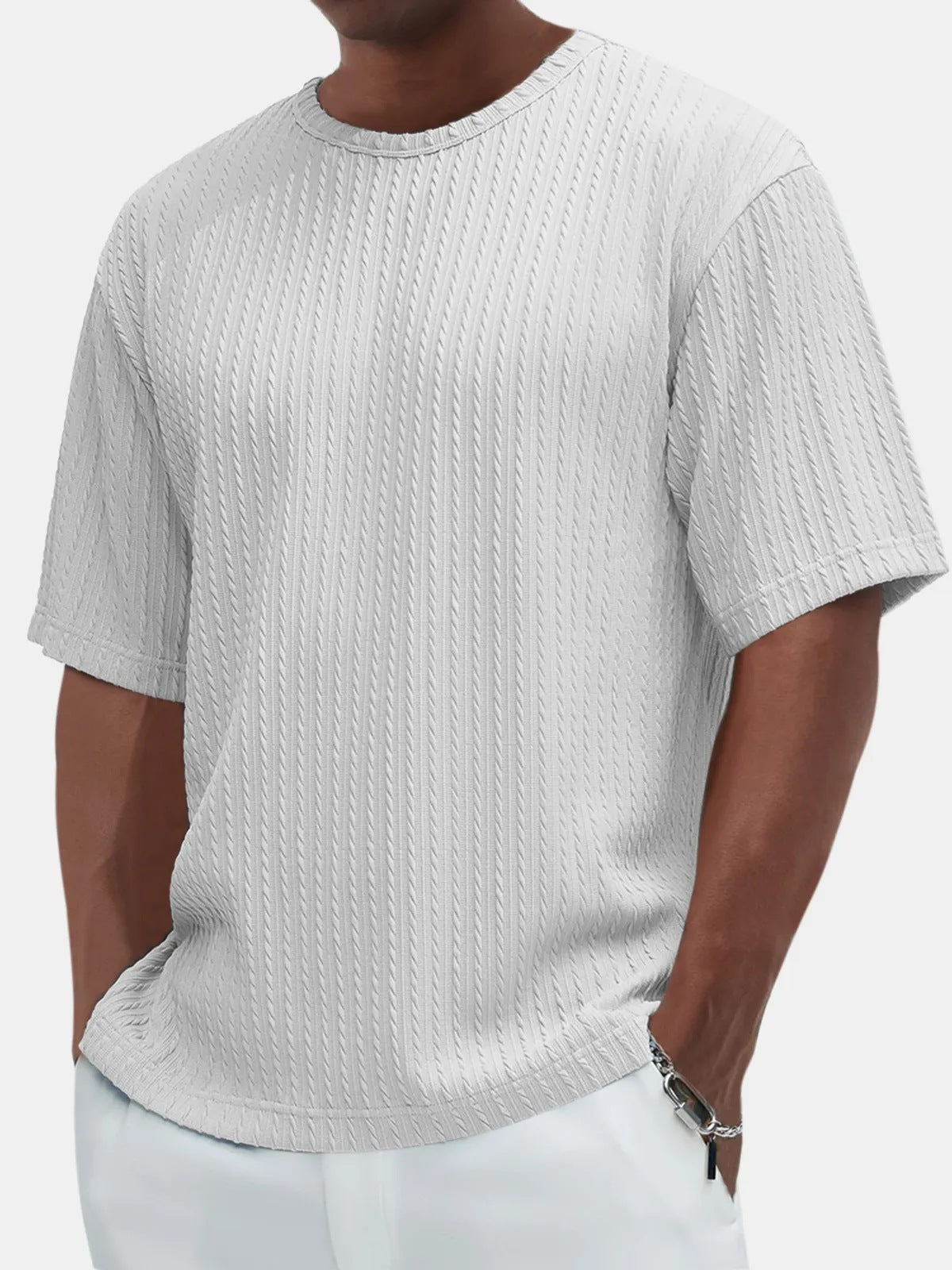 T-shirt da uomo girocollo a maniche corte casual nuova moda
