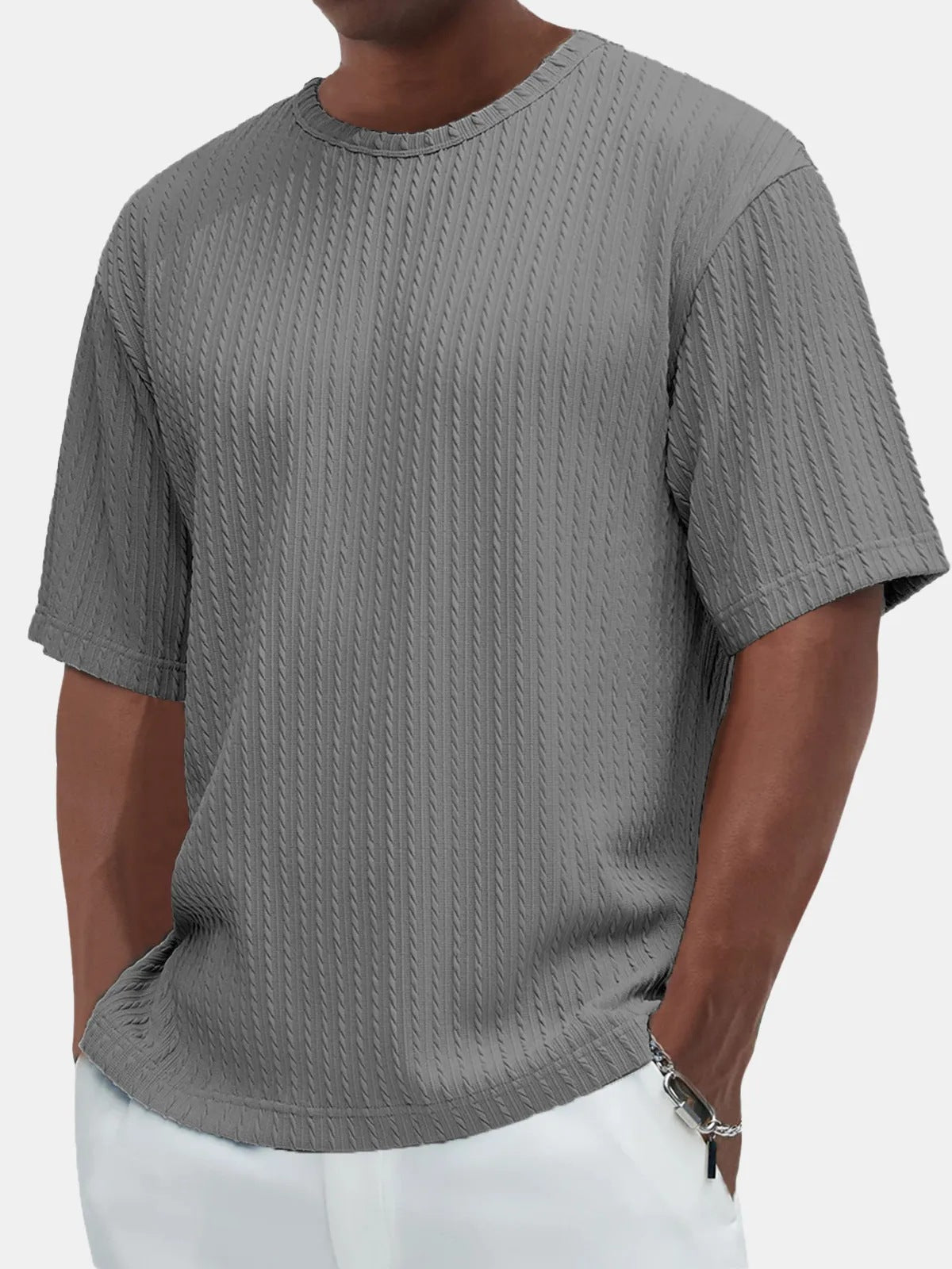 T-shirt da uomo girocollo a maniche corte casual nuova moda